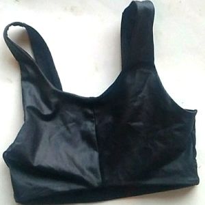 Goth Faux leather bralette